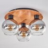 KOYOTO Ceiling Light - glass Ecru, black, 3-light sources