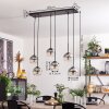 KOYOTO Pendant Light - glass chrome, clear, Smoke-coloured, 6-light sources