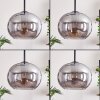 APEDO Pendant Light - glass Smoke-coloured, 5-light sources