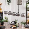 APEDO Pendant Light - glass Smoke-coloured, 5-light sources