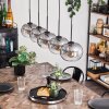 APEDO Pendant Light - glass clear, Smoke-coloured, 5-light sources