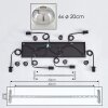 APEDO Pendant Light - glass clear, Smoke-coloured, 6-light sources