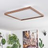 LONGVIC Ceiling Light LED brown, Wood like finish, black, 1-light source