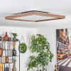 LONGVIC Ceiling Light LED brown, Wood like finish, black, 1-light source