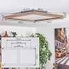 LONGVIC Ceiling Light LED brown, Wood like finish, black, 1-light source