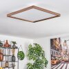 LONGVIC Ceiling Light LED brown, Wood like finish, black, 1-light source