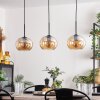 APEDO Pendant Light - glass Amber, 3-light sources