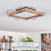 LONGVIC Ceiling Light LED brown, Wood like finish, black, 1-light source