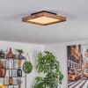 LONGVIC Ceiling Light LED brown, Wood like finish, black, 1-light source