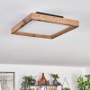 LONGVIC Ceiling Light LED brown, Wood like finish, black, 1-light source