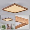 LONGVIC Ceiling Light LED brown, Wood like finish, black, 1-light source