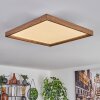 LONGVIC Ceiling Light LED brown, Wood like finish, black, 1-light source
