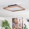 LONGVIC Ceiling Light LED brown, Wood like finish, black, 1-light source