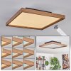 LONGVIC Ceiling Light LED brown, Wood like finish, black, 1-light source, Remote control