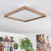 LONGVIC Ceiling Light LED brown, Wood like finish, black, 1-light source, Remote control
