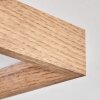 LONGVIC Ceiling Light LED brown, Wood like finish, black, 1-light source, Remote control