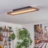LONGVIC Ceiling Light LED brown, Wood like finish, black, 1-light source, Remote control
