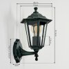 LORIA Outdoor Wall Light green, black, 1-light source