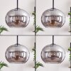APEDO Pendant Light - glass Smoke-coloured, 3-light sources