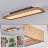 LONGVIC Ceiling Light LED brown, Wood like finish, black, 1-light source