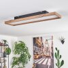 LONGVIC Ceiling Light LED brown, Wood like finish, black, 1-light source