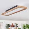 LONGVIC Ceiling Light LED brown, Wood like finish, black, 1-light source