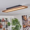 LONGVIC Ceiling Light LED brown, Wood like finish, black, 1-light source