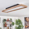 LONGVIC Ceiling Light LED brown, Wood like finish, black, 1-light source