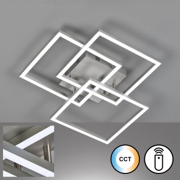 Fischer & Honsel SETH Ceiling Light LED aluminium, 1-light source, Remote control