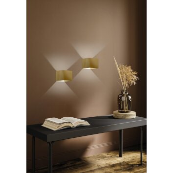 Fischer & Honsel COG Wall Light LED gold, 2-light sources