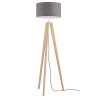 Fischer & Honsel SHINE-WOOD Floor Lamp brown, matt nickel, 3-light sources