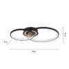 Leuchten-Direkt ASMINA Ceiling Light LED black, 2-light sources