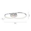 Leuchten-Direkt ASMINA Ceiling Light LED silver, 2-light sources