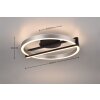 Trio THOMPSON Ceiling Light LED brushed aluminium, 1-light source, Remote control, Colour changer