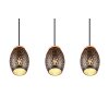 Reality BIDAR Pendant Light gold, Ecru, black, 3-light sources