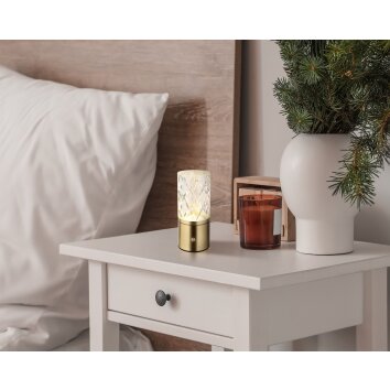 Globo LUNKI Table lamp LED brass, 1-light source