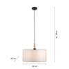 Leuchten-Direkt GREEN SOFIE Pendant Light Ecru, black, 1-light source
