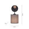 JUST LIGHT GERDA TRIBU Wall Light Ecru, black, 1-light source