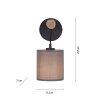 Leuchten-Direkt GREEN TRIBU Wall Light Ecru, black, 1-light source