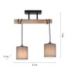 JUST LIGHT GERDA TRIBU Ceiling Light Ecru, black, 2-light sources