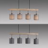JUST LIGHT GERDA TRIBU Pendant Light Ecru, black, 4-light sources