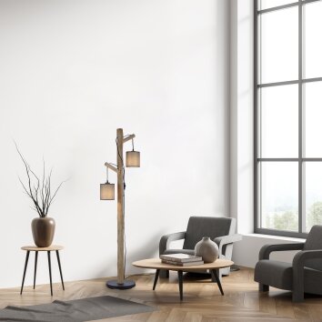 Leuchten-Direkt GREEN TRIBU Floor Lamp Ecru, black, 2-light sources