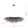 Paul Neuhaus ICICLE chandelier black, 15-light sources