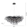 Paul Neuhaus ICICLE chandelier black, 10-light sources