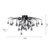 Paul Neuhaus ICICLE Ceiling Light black, 4-light sources