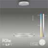 Paul Neuhaus PURE E-LOOP Pendant Light LED silver, 2-light sources, Remote control