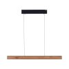 Paul Neuhaus PURE E-MOTION Pendant Light LED Wood like finish, black, 1-light source, Remote control