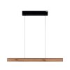 Paul Neuhaus PURE E-MOTION Pendant Light LED Wood like finish, black, 1-light source, Remote control