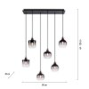 Leuchten-Direkt ZEA Pendant Light black, 6-light sources