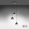 Leuchten-Direkt ZEA Pendant Light black, 3-light sources